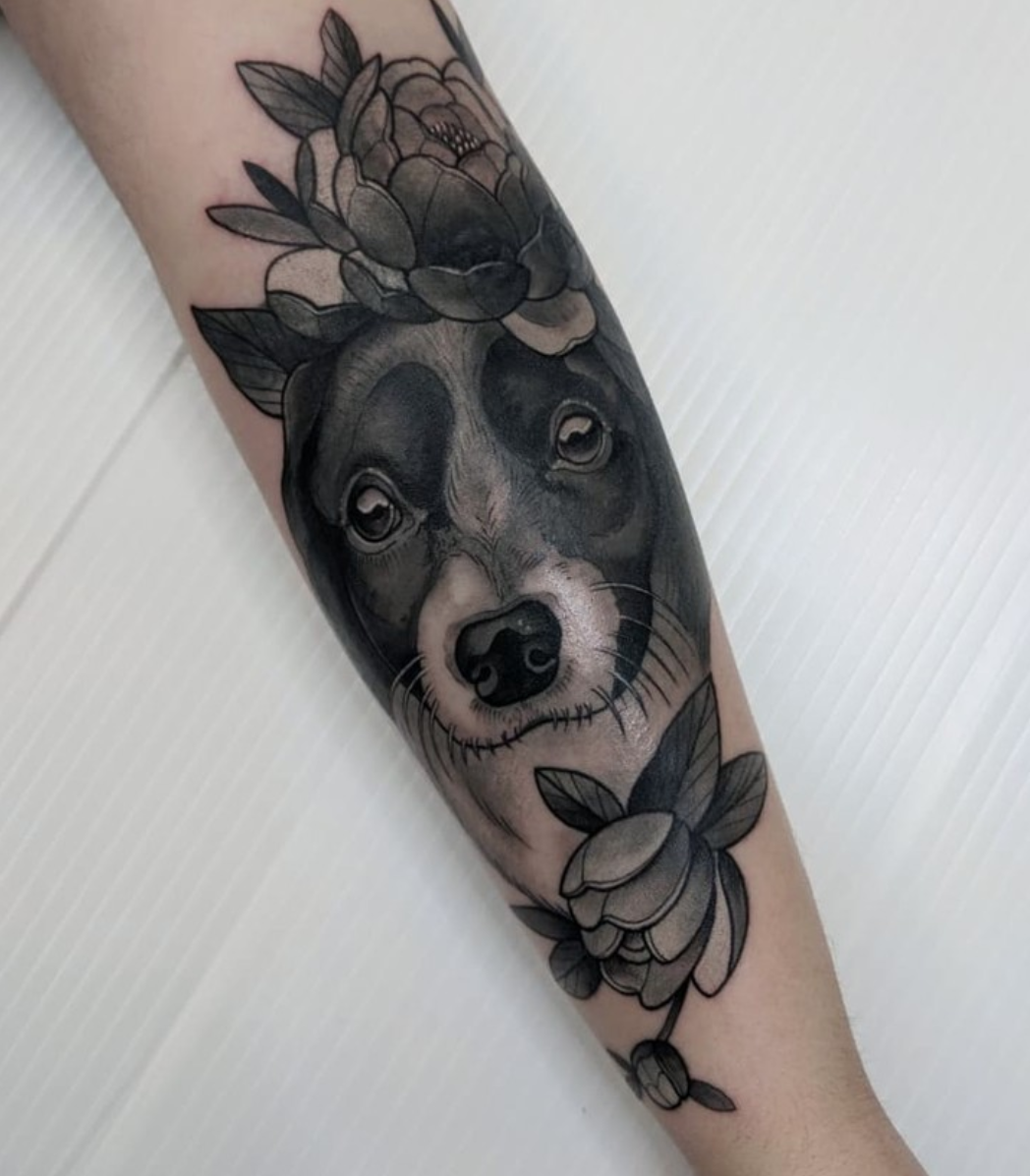 More dog tattoos always                   jenniferfrancestattoo uppermoontattoo vegantattoos vegantattooartist   Instagram