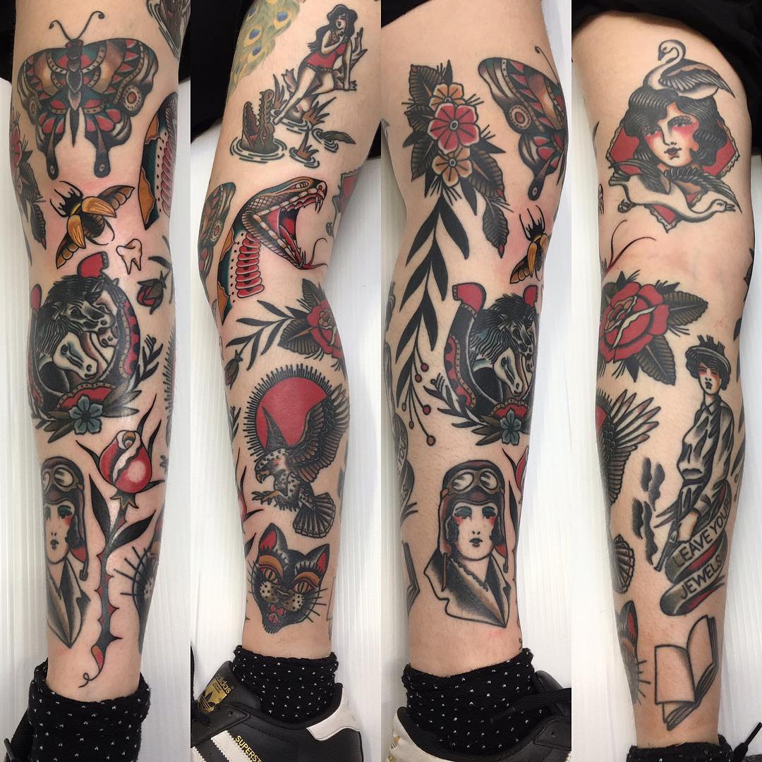 full leg tattoo The Ink Factory