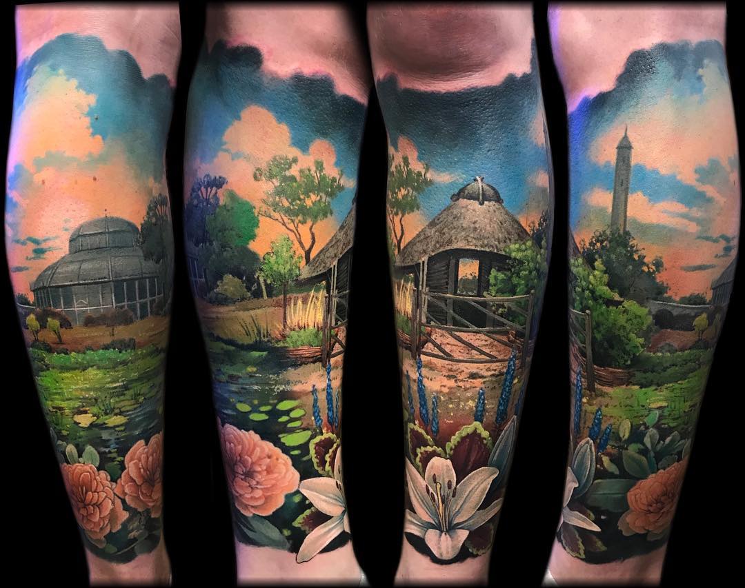 half leg tattoo The Ink Factory