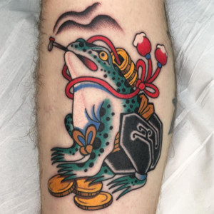 japanese tattoo style frog