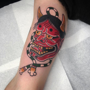 red face tattoo
