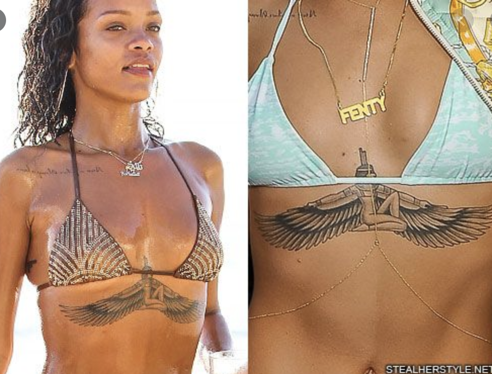 2. Rihanna's Leg Tattoo Designs - wide 2