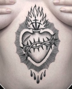 Underboob & Sternum Tattoos | The Ink Factory Tattoo Studio Dublin