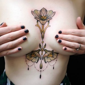 Underboob  Sternum Tattoos  The Ink Factory Tattoo Studio Dublin